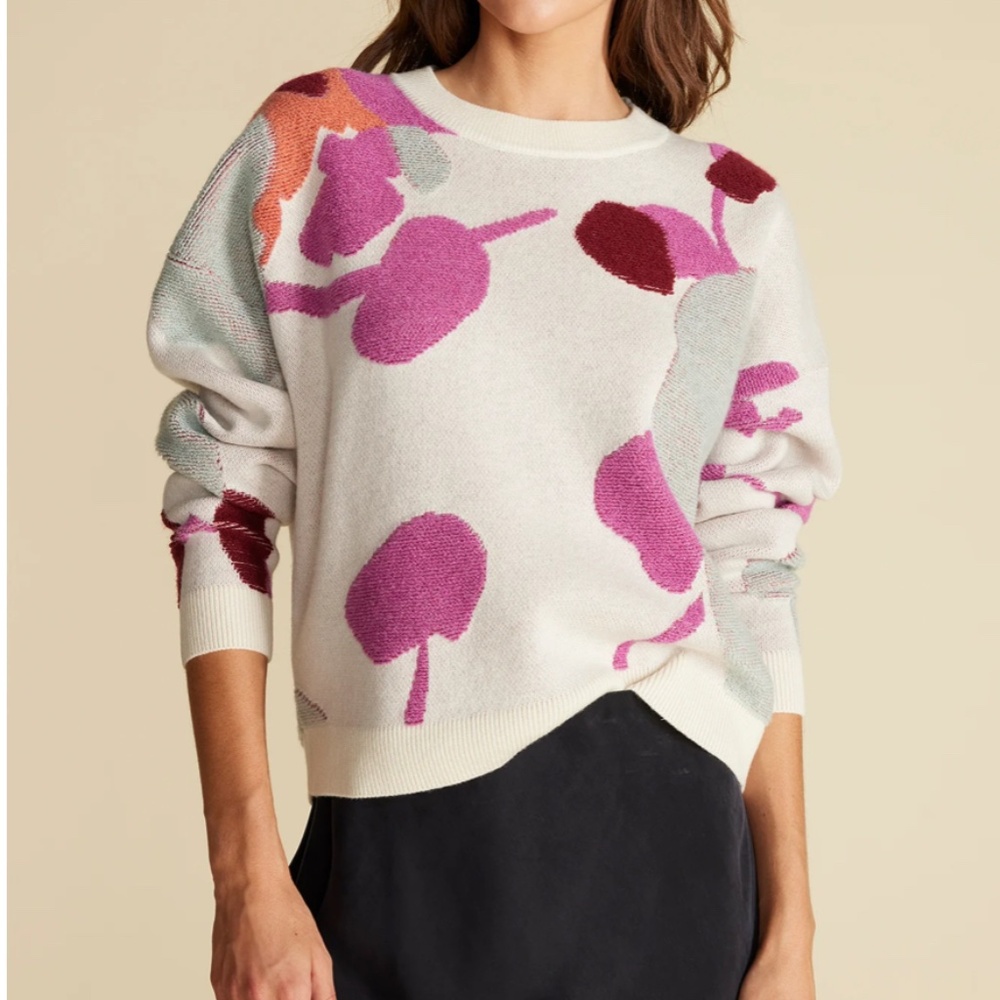 Rowan Jacquard Crew Neck Sweater (cashmere and wool)